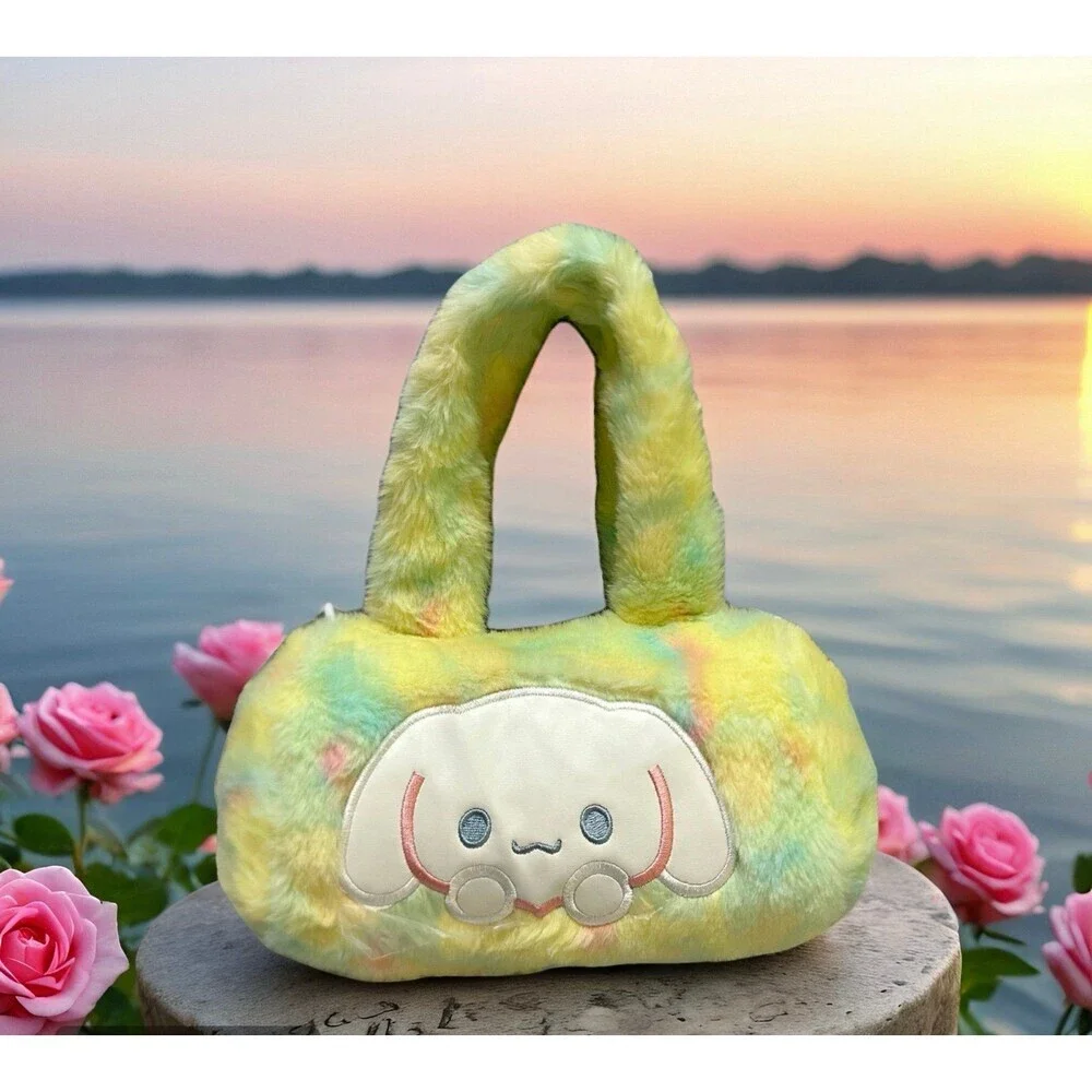 Sanrio Cinnamoroll Plush Handbag in Yellow Green Tie-Dye